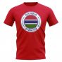 Gambia Football Badge T-Shirt (Red)