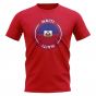 Haiti Football Badge T-Shirt (Red)