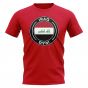 Iraq Football Badge T-Shirt (Red)