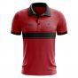 Albania Concept Stripe Polo Shirt (Red)