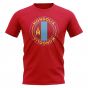 Mongolia Football Badge T-Shirt (Red)