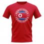 North Korea Football Badge T-Shirt (Red)