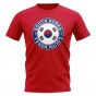 South Korea Football Badge T-Shirt (Red)