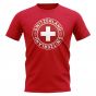 Switzerland Football Badge T-Shirt (Red)