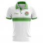 Burkina Faso Concept Stripe Polo Shirt (White)