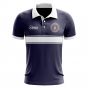 Cayman Islands Concept Stripe Polo Shirt (Navy)