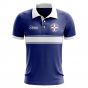 Dominican Republic Concept Stripe Polo Shirt (Blue) (Kids)