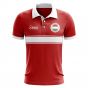 Hungary Concept Stripe Polo Shirt (Red)