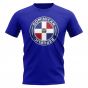 Dominican Republic Football Badge T-Shirt (Royal)