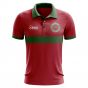 Morocco Concept Stripe Polo Shirt (Red)