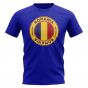 Romania Football Badge T-Shirt (Royal)