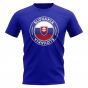 Slovakia Football Badge T-Shirt (Royal)