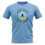 Saint Lucia Football Badge T-Shirt (Sky)