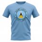 Saint Lucia Football Badge T-Shirt (Sky)