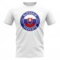 Slovakia Football Badge T-Shirt (White)