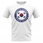 South Korea Football Badge T-Shirt (White)