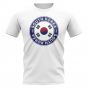 South Korea Football Badge T-Shirt (White)