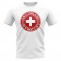 Switzerland Football Badge T-Shirt (White)