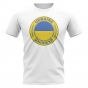 Ukraine Football Badge T-Shirt (White)