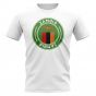 Zambia Football Badge T-Shirt (White)