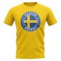 Sweden Football Badge T-Shirt (Yellow)