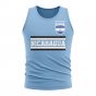 Nicaragua Core Football Country Sleeveless Tee (Sky)