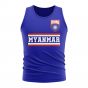 Myanmar Core Football Country Sleeveless Tee (Royal)