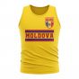 Moldova Core Football Country Sleeveless Tee (Yellow)