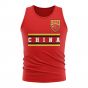China Core Football Country Sleeveless Tee (Red)