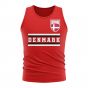 Denmark Core Football Country Sleeveless Tee (Red)