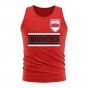 Indonesia Core Football Country Sleeveless Tee (Red)