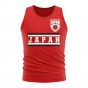 Japan Core Football Country Sleeveless Tee (Red)