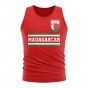 Madagascar Core Football Country Sleeveless Tee (Red)