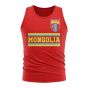 Mongolia Core Football Country Sleeveless Tee (Red)