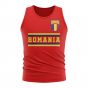 Romania Core Football Country Sleeveless Tee (Red)