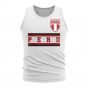 Peru Core Football Country Sleeveless Tee (White)