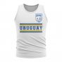 Uruguay Core Football Country Sleeveless Tee (White)