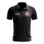 Latvia Football Polo Shirt (Black)