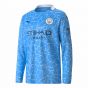 Manchester City 2020-2021 Home Long Sleeve Shirt (Kids)