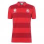 Wales 2021 Stripe Polo Shirt (Red)