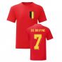 Kevin De Bruyne Belgium National Hero Tee's (Red)