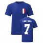 Eric Cantona France National Hero Tee's (Blue)