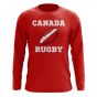 Canada Rugby Ball Long Sleeve Tee (Red)