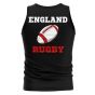 England Rugby Ball Tank Top (Black)