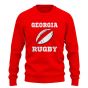Georgia Rugby Ball Sweatshirt (Red)