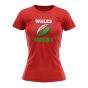 Wales Rugby Ball T-Shirt (Red) - Ladies