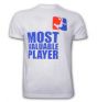 Mens Most Valuable Player Basic T and White 100% cotton