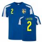Mikael Lustig Sweden Sports Training Jersey (Blue-White)