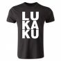 Romelu Lukaku Man Utd T-Shirt (Black/White) - Kids