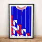 Ajax 1990 Away Football Shirt Art Print